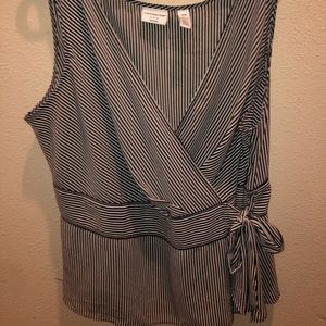 black and white tie tank
